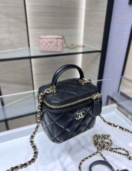 Chanel Vanity Case Small Lamb Black