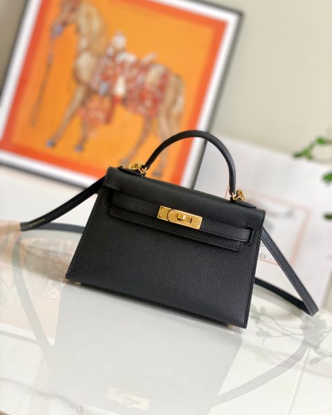 Hermès Epsom Mini Kelly Sellier 20 Black