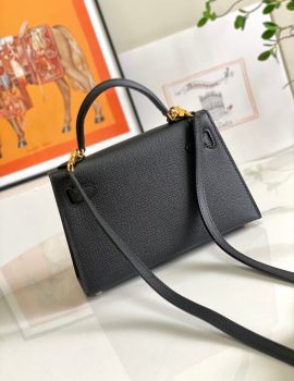 Hermès Epsom Mini Kelly Sellier 20 Black