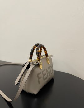 Fendi Vitello King Plexiglass Logo Mini By The Way Bag – Tortora