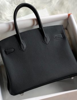 Hermès Birkin Sellier Black Epsom Palladium Hardware