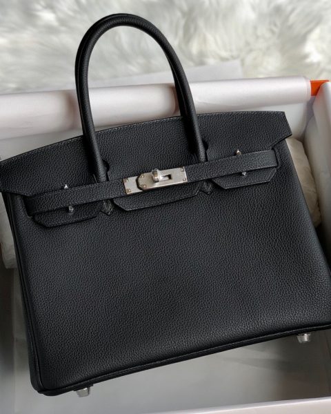 Hermès Birkin Sellier Black Epsom Palladium Hardware