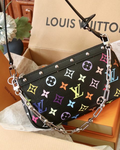 Louis Vuitton LV X TM Monogram Multicolor Pochette Accessories in Black