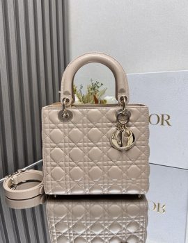 Dior Medium Lady Dior Bag Powder Beige Cannage Lambskin