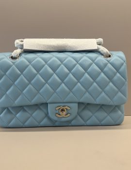 Chanel Medium Classic Double Flap Bag Blue