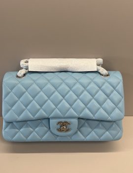 Chanel Medium Classic Double Flap Bag Blue