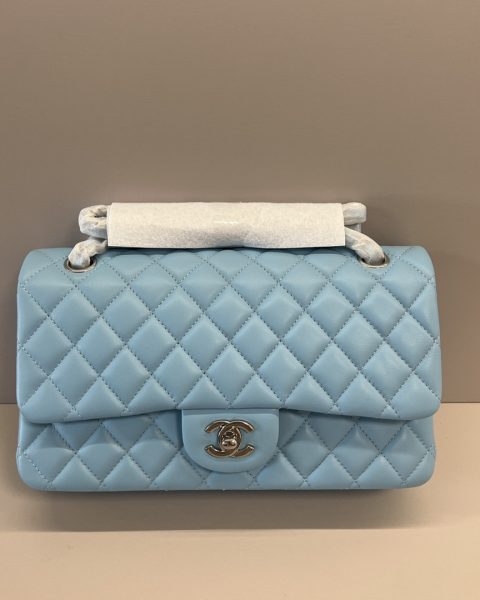 Chanel Medium Classic Double Flap Bag Blue